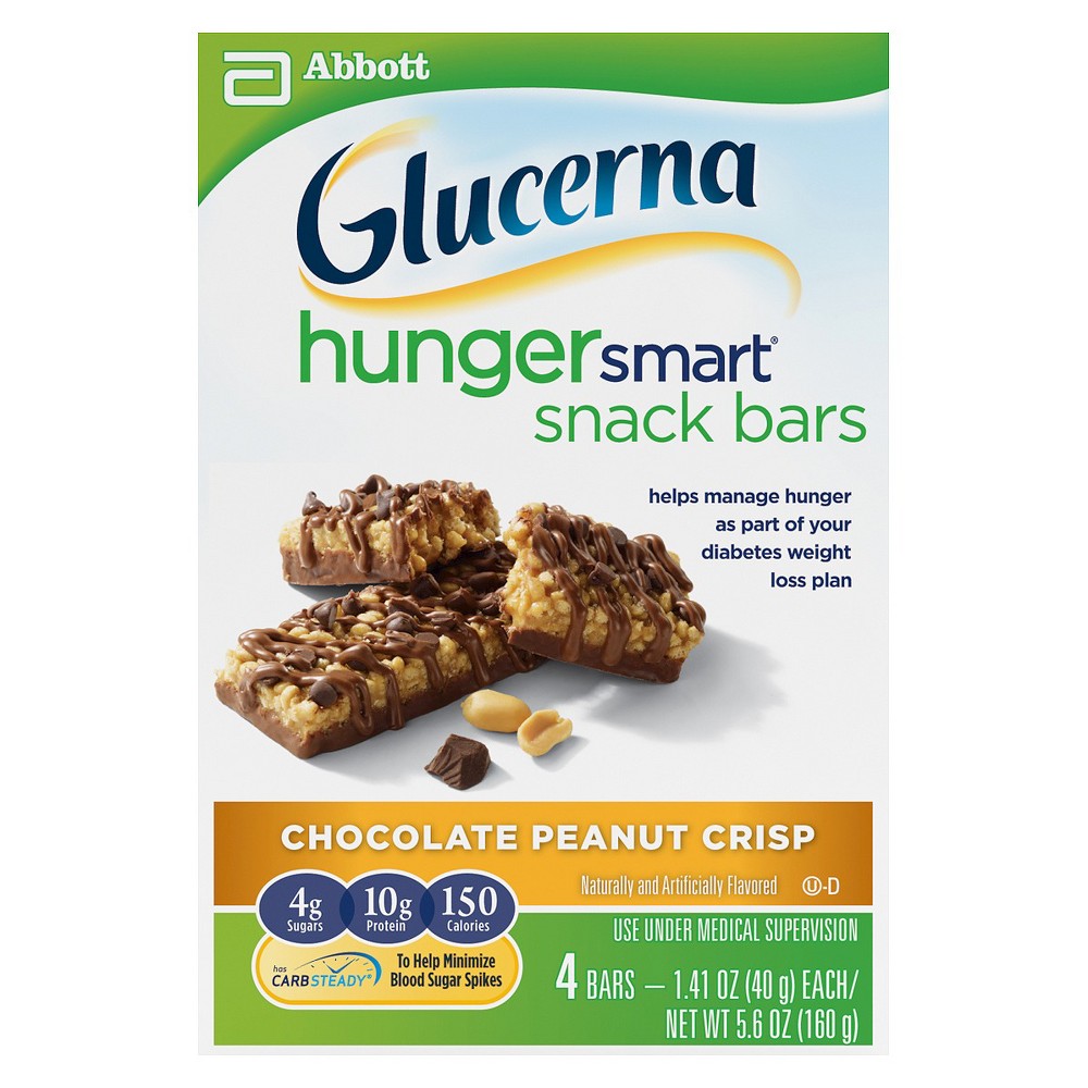 UPC 070074620794 product image for Glucerna Hunger Smart Chocolate Peanut Chip Snack Bars - 4 Count | upcitemdb.com