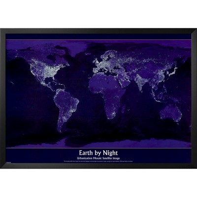 Art.com - Earth by Night Framed Poster