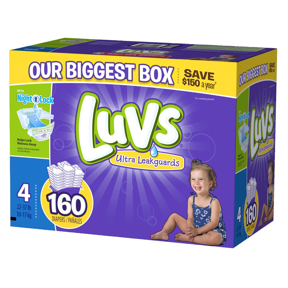 UPC 037000859505 product image for Luvs Ultra Leakguard Baby Diapers - Size 4 (160 Count) | upcitemdb.com