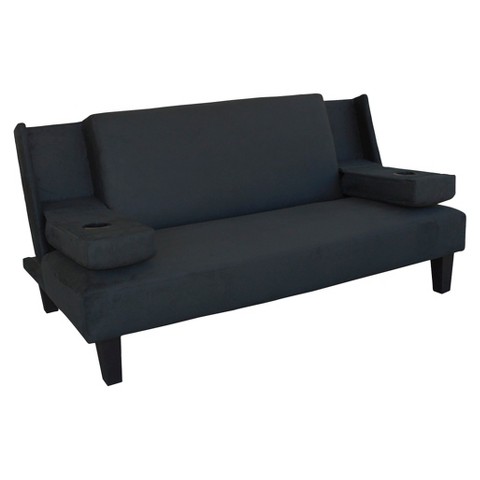 Lifestyle Solutions Azura Cupholder Futon - Black product details page