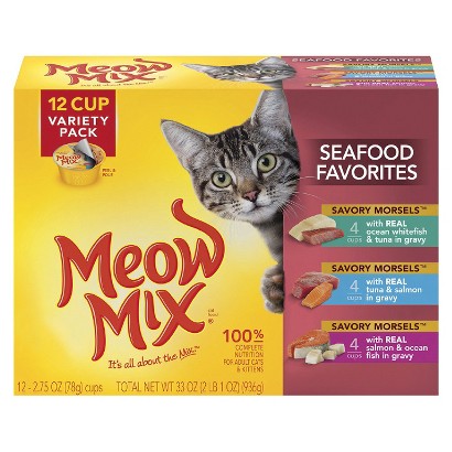 UPC 829274450904 product image for Meow Mix Variety Seafood Favorites Wet Cat Food 2.75 oz, 12 pk | upcitemdb.com