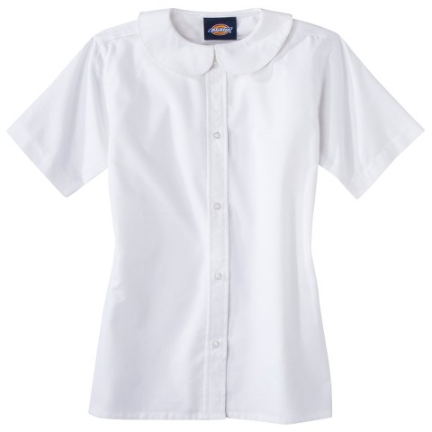 DickiesÂ® Girls' School Uniform Short-Sleeve Peter Pan Blouse product ...