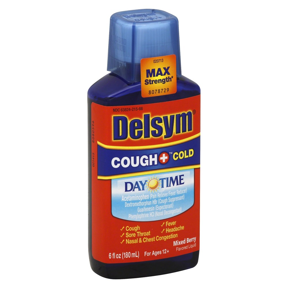 UPC 363824215662 product image for Delsym Adult Liquid Day Time Cough & Cold Medicine, Mixed Berry Flavor - 6 oz | upcitemdb.com