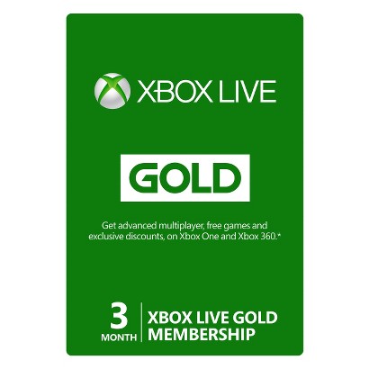Xbox Live 3 Month Gold Subscription product details page