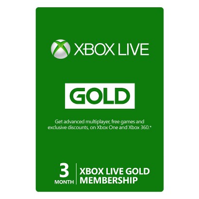 Xbox Live 3 Month Gold Subscription product details page