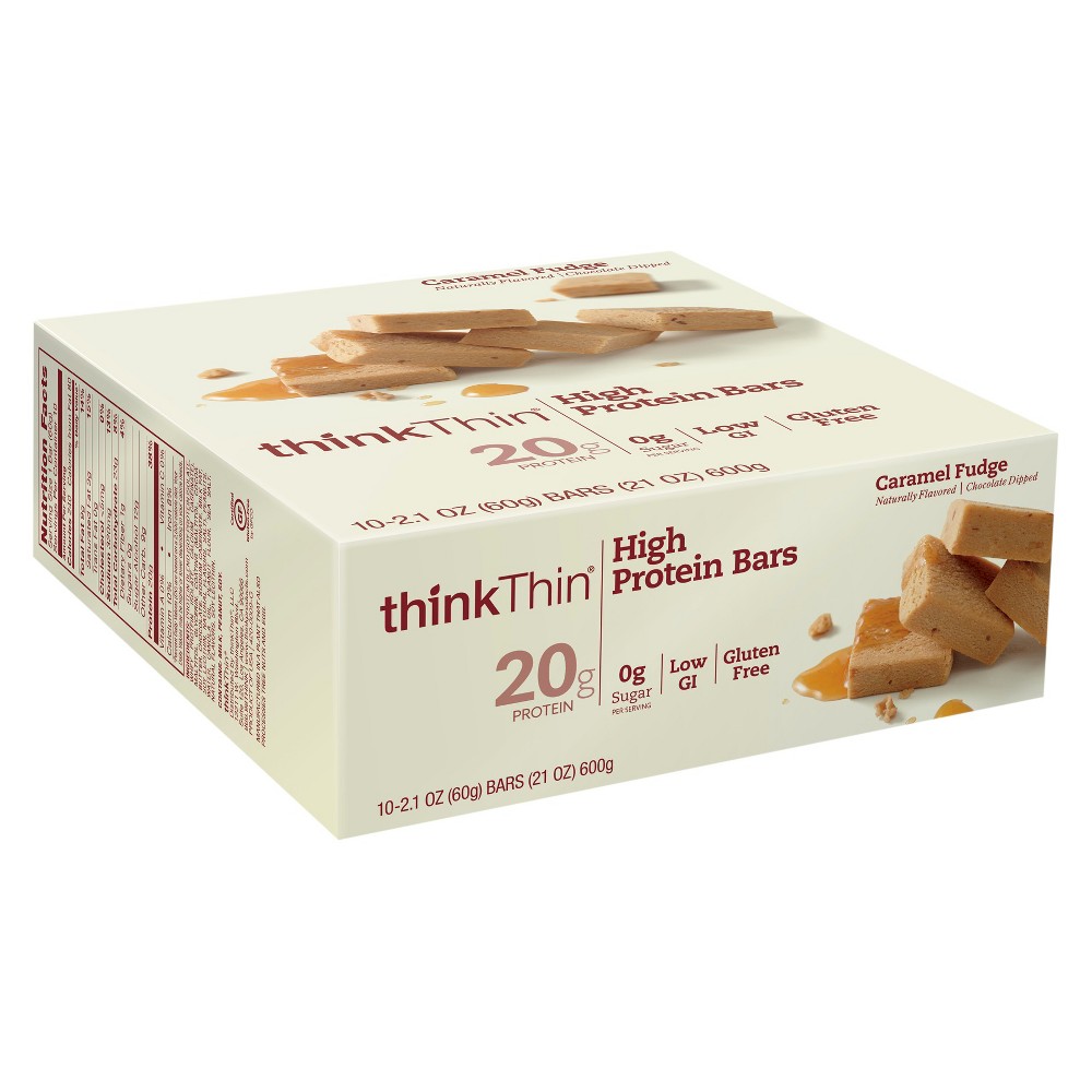 UPC 753656709253 product image for thinkThin Caramel Fudge High Protein Bars - 10 Count | upcitemdb.com