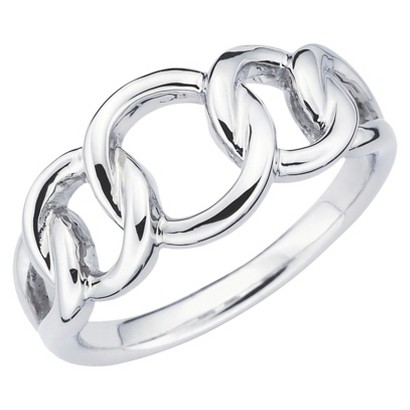 SHE Sterling Silver Linked Open Circle Ring-Silver product details ...