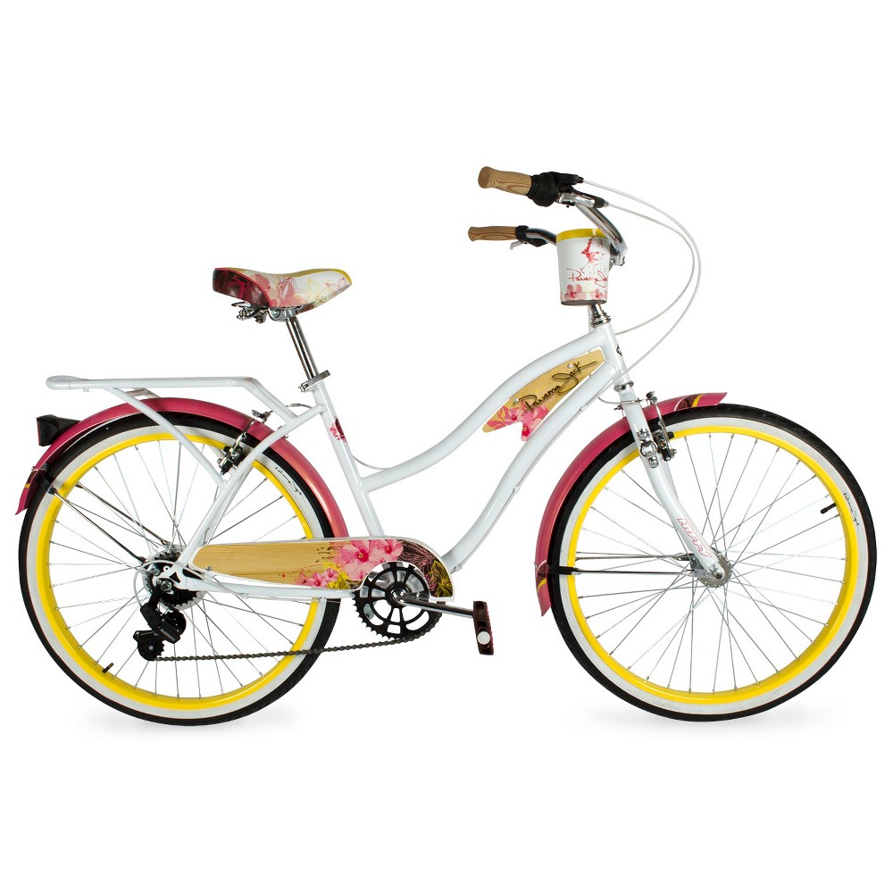 huffy white beach cruiser