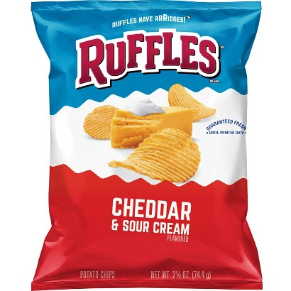 UPC 028400028158 product image for Ruffles Cheddar & Sour Cream Potato Chips 2.88 oz | upcitemdb.com
