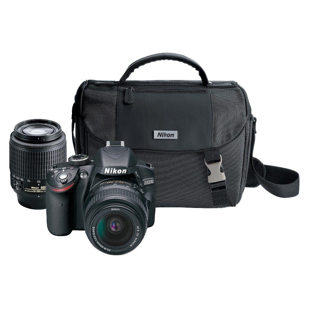UPC 018208133130 product image for Nikon D3200 24.2MP Digital SLR Camera with 18-55mm and 55-200mm Lenses - Black | upcitemdb.com