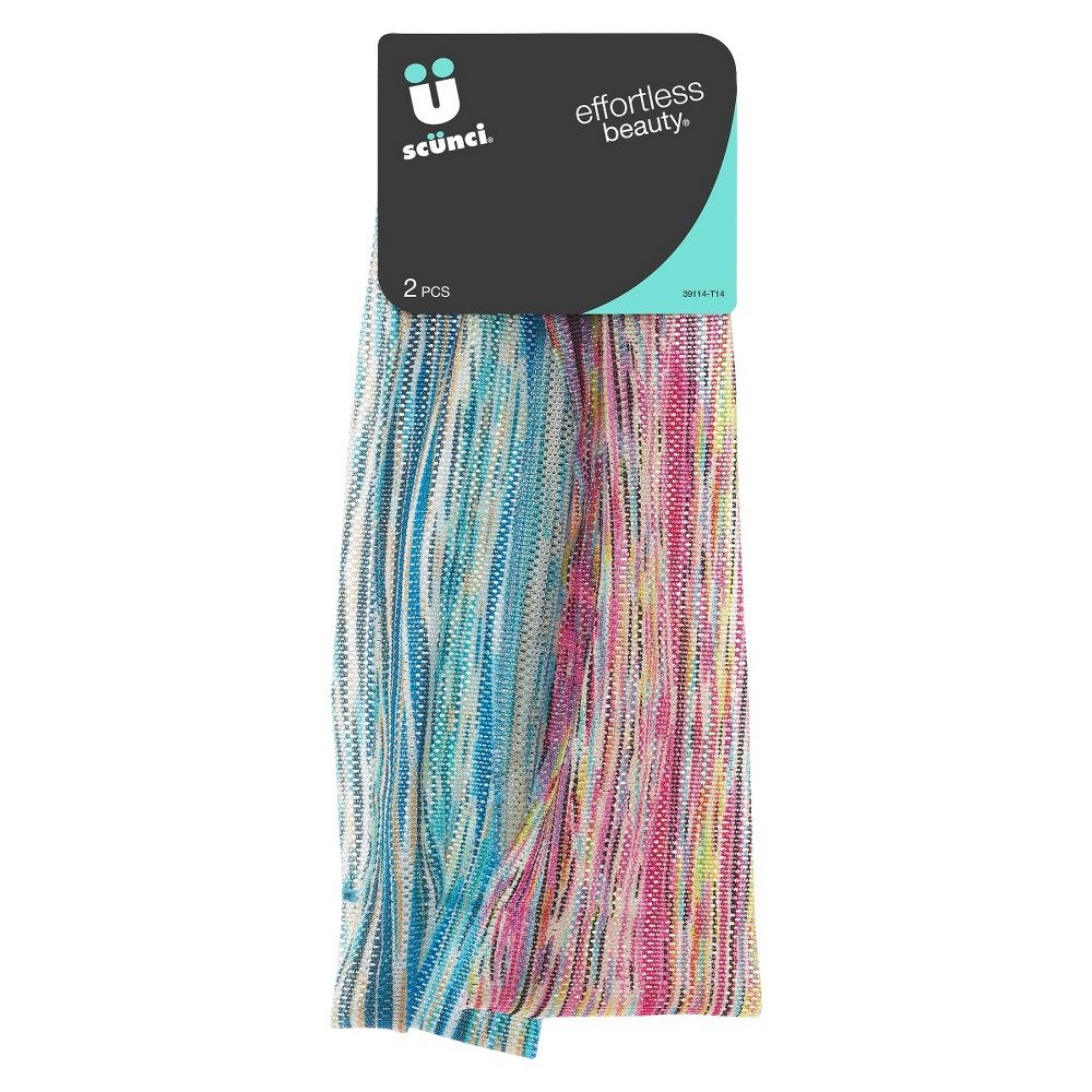 UPC 043194391141 product image for Scunci Wide Soft Stripe Headbands - 2 Count | upcitemdb.com