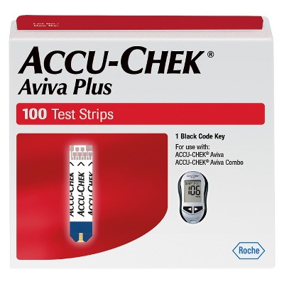 ACCU-CHEK® Aviva Plus Blood Glucose Test Strips - 100 Count