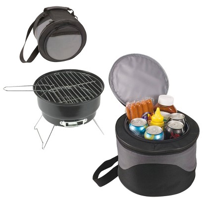 Picnic Time Caliente Charcoal Grill with Tote/Cooler