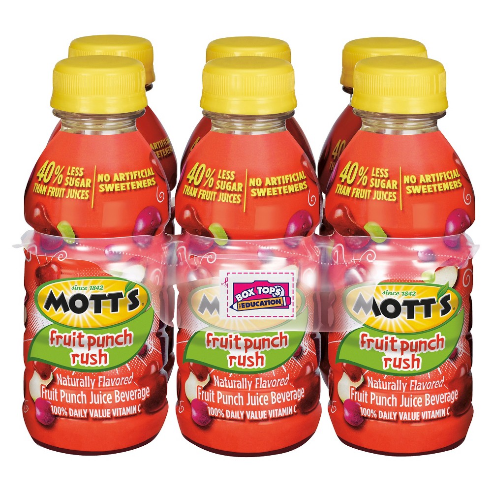 UPC 014800000177 product image for Mott's Fruit Punch Rush Juice 8 oz 6 pk | upcitemdb.com