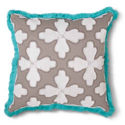 Xhilaration Floral Cord Applique Decorative Pillow : Target