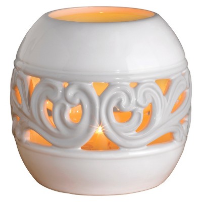 Wax Free Warmer Set-2 Extra Fragrance Disks included - White Deluxe