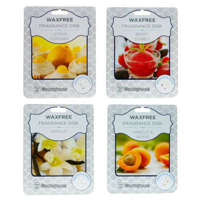 Wax Free Fragrance Disks 4 pack Assortment Set - Fruit Scents