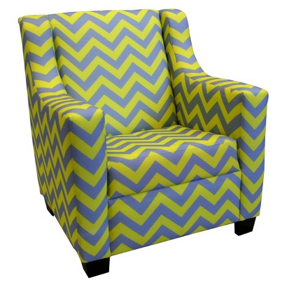 UPC 658129130070 product image for Kids Glider: Komfy Kings Retro Chevron Rocking Chair - Yellow/Gray | upcitemdb.com