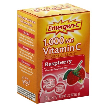 UPC 076314302987 product image for Emergen-C 10ct(3.1oz) Raspberry drink mix | upcitemdb.com