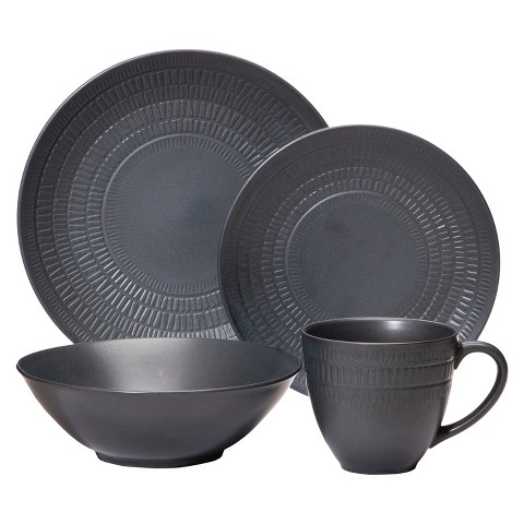 Nate Berkus™ Matte 16-Piece Dinnerware Set - Black Matte