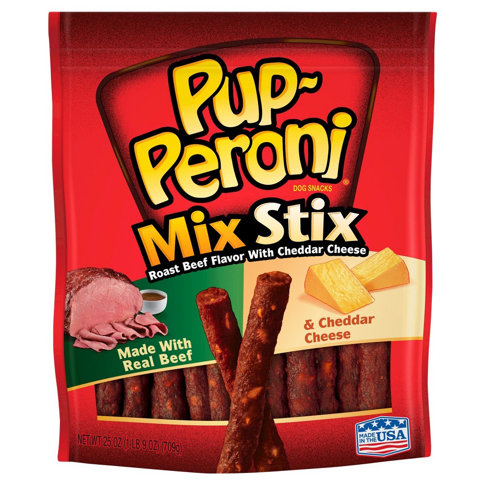 UPC 079100521319 product image for Pup-Peroni Dog Snacks MixStix Roast Beef & Cheddar 25 oz | upcitemdb.com
