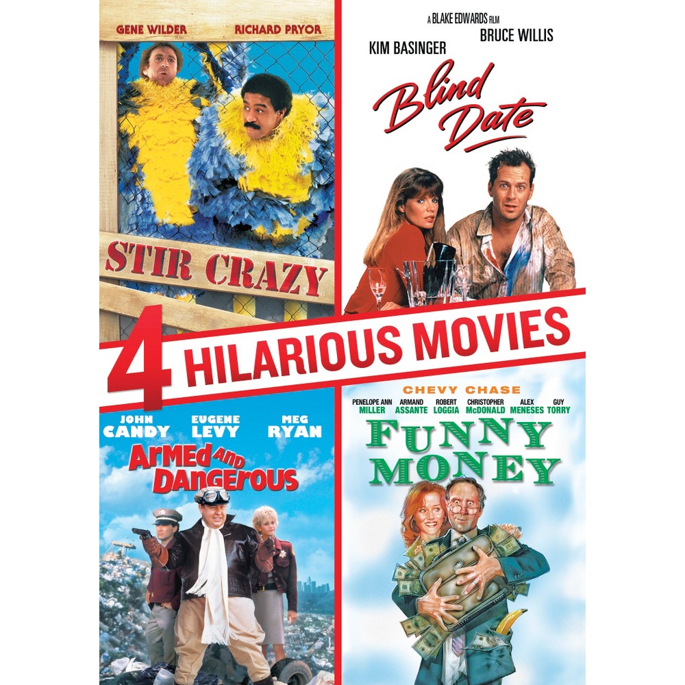 UPC 014381000184 product image for 4 Hilarious Movies: Stir Crazy/Blind Date/Armed and Dangerous/Funny Money (4 Dis | upcitemdb.com