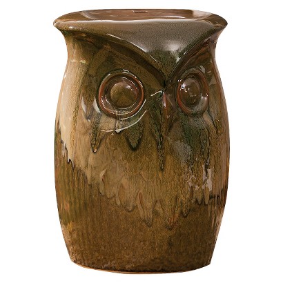 Brown Wise Owl Garden Stool  
