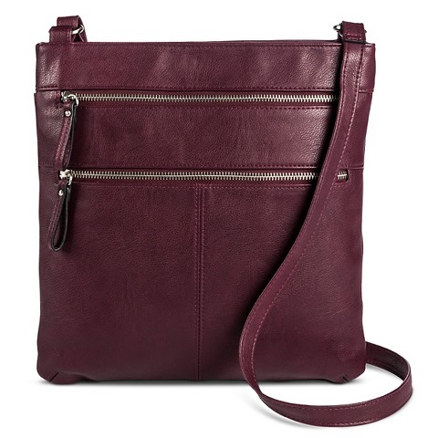 MeronaÂ® Crossbody Handbag with Double Zipper Detail product details ...