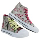 Girl's Xolo Shoes Rocker Girl High Top Canvas Sneakers - Gray 1