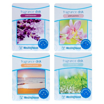 Wax Free Fragrance Disks 4 pack Assortment Set - Outdoor Scents