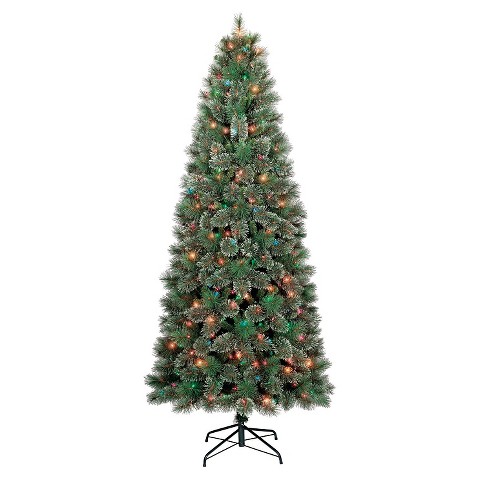 7.5 ft. Pre-Lit Slim Virginia Pine Artificial Ch&hellip; : Target