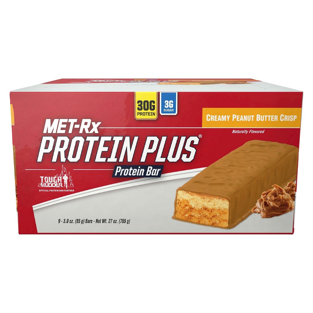 UPC 786560557146 product image for MET-Rx Protein Plus Creamy Peanut Butter Crisp Protein Bar - 9 Count | upcitemdb.com