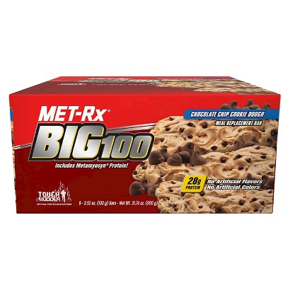 UPC 786560050128 product image for MET-Rx Big 100 Chocolate Chip Cookie Dough Meal Replacement Bar | upcitemdb.com