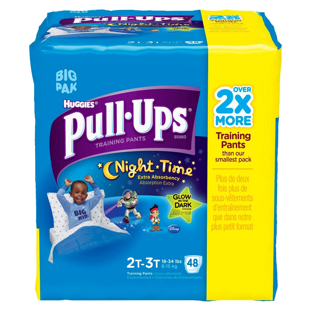 UPC 036000412666 product image for Huggies Pull-Ups Night*Time Training Pants for Boys - Size 2T-3T (48 Count) | upcitemdb.com