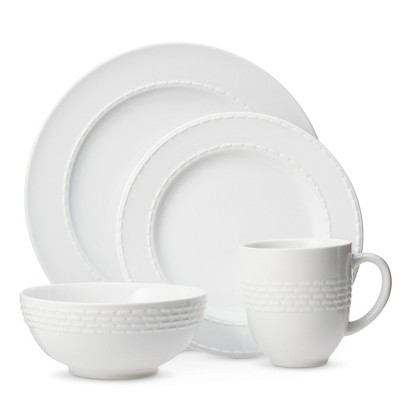 Threshold™ Dashed Line 16-piece Dinnerware Set - White