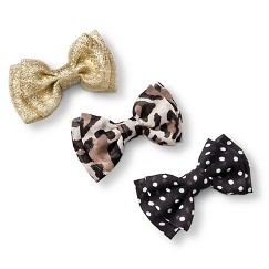 Infant Toddler Girls' 3-Pack Assorted Bow Clips