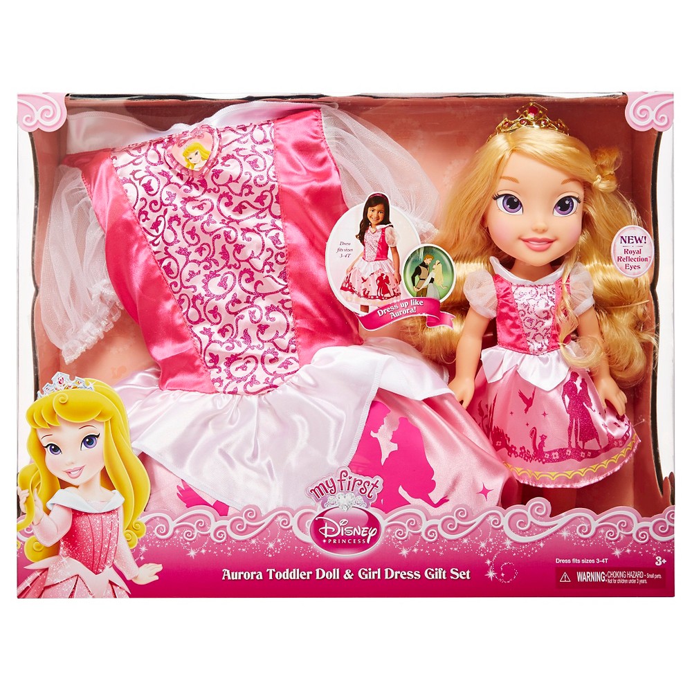 Disney princess toddler doll & best sale dress combo