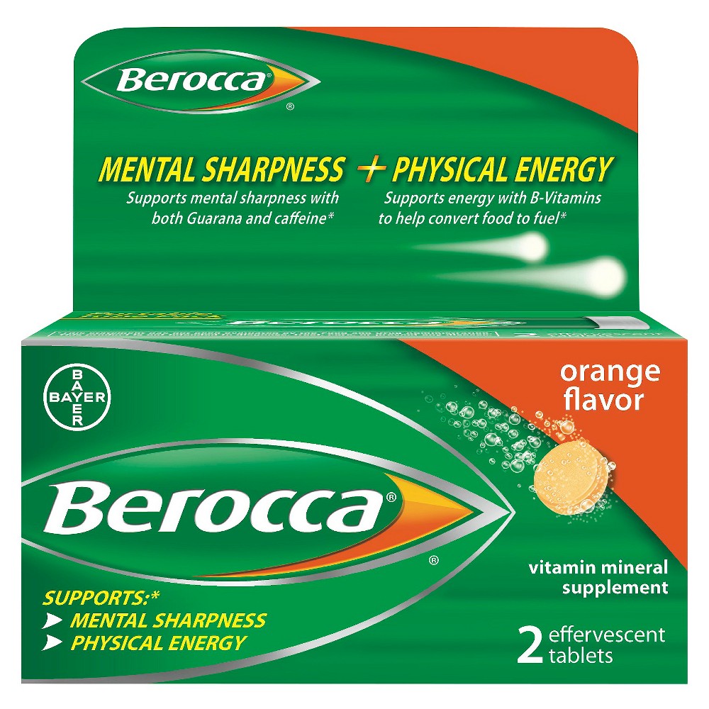 UPC 016500556428 product image for Berocca Mental Sharpness + Physical Energy Orange Flavor Tablets - 2 | upcitemdb.com