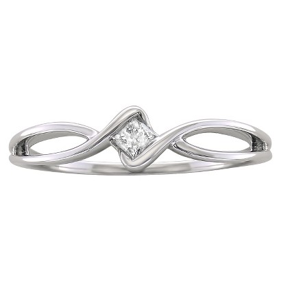 ... Princess-cut Diamond Promise Ring in 10K White Gold (H-I, I1-I2
