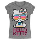 Hello Kitty Girls' Graphic Tee -  Heather Grey XS
