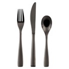 3 PACK FORK, KNIFE, SPOON BLACK