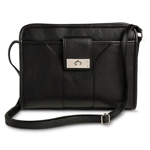 MeronaÂ® Solid Crossbody Handbag - Black product details page