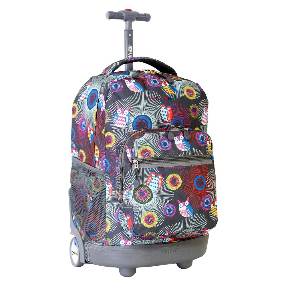 UPC 837309000031 product image for Jworld Sunrise Rolling Backpack - Blazing Owls | upcitemdb.com