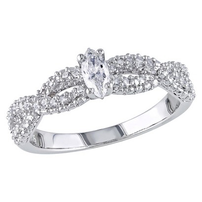 ... Diamond Pave Setting Promise Ring in Sterling Silver - I1:I2 GHI