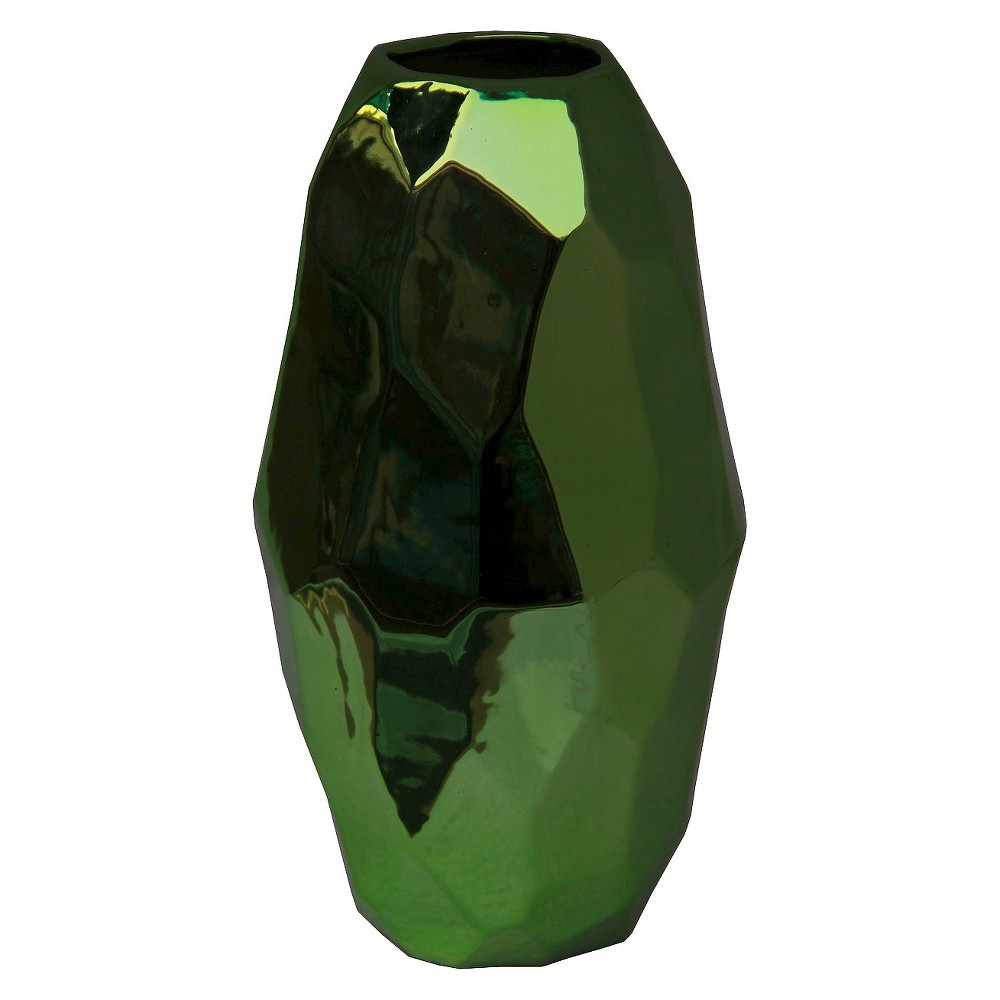 UPC 805572841149 product image for Faceted Ceramic Vase Green - 12