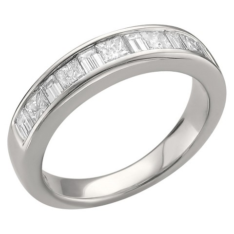 ... Princess and Baguette Channel Wedding Band 14k White Gold (G-H, SI1