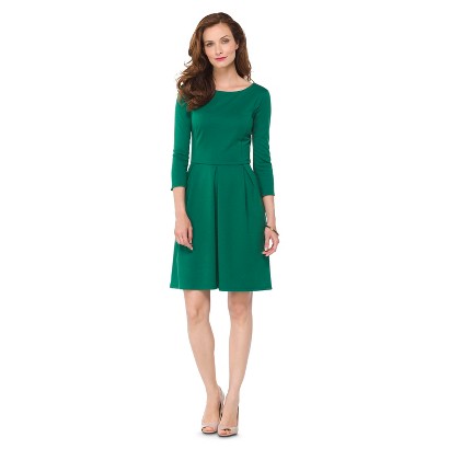 Women's Ponte Fit  Flare Dress product details page