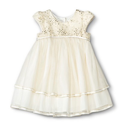 Infant Toddler Girls' Gold Sparkle Flower Girl Dress - Champagne ...