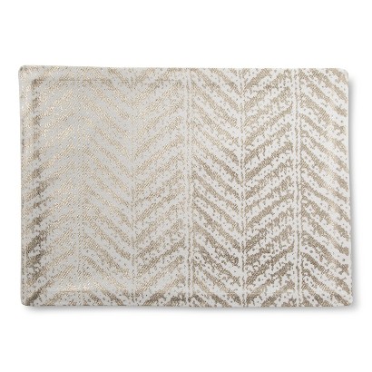 Threshold™ Metallic Herringbone Placemat Set of 4 - Gold (14"X19")