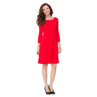 Women's Ponte Fit  Flare Dress product details page